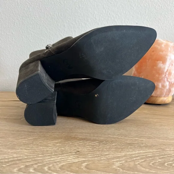 Like new! Michael Kors Gray Suede Dawson Ankle Booties - Picture 8 of 9